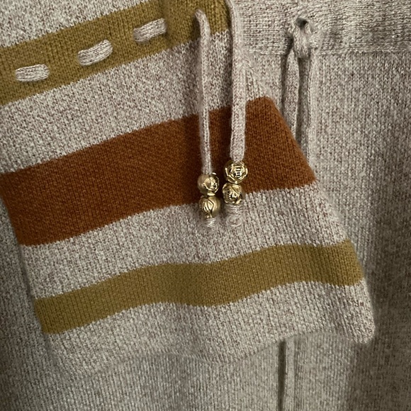 Fall Themed Long Sleeve Knit Dress with Gold Detailing - Picture 3 of 3
